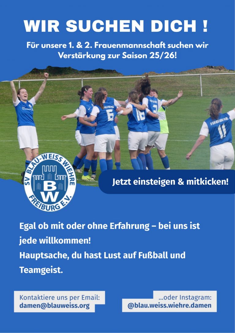 Spielerinnen & Torhüterinnen gesucht!