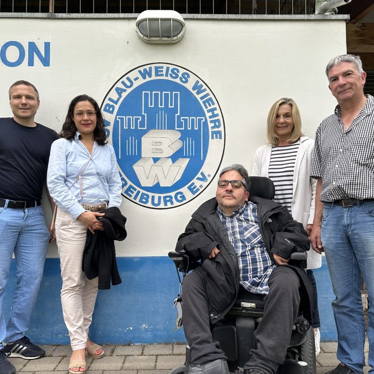Nadyne Saint-Cast MdL im Schönbergstadion