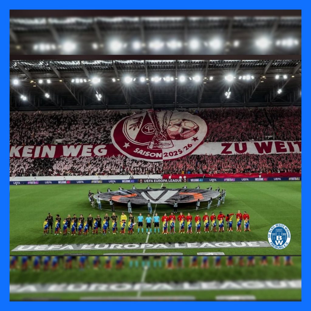 Das Spiel des SC Freiburg gegen den FC Utrecht war für blau-weißen E2-Jugend ein echtes Highlight, denn die Kinder durften die Profis an diesem magischen Europapokalabend bei Flutlichtatmosphäre auf den Platz begleiten.