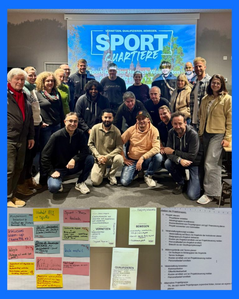 Vernetzungstreffen Sportquartier Haslach-Weingarten