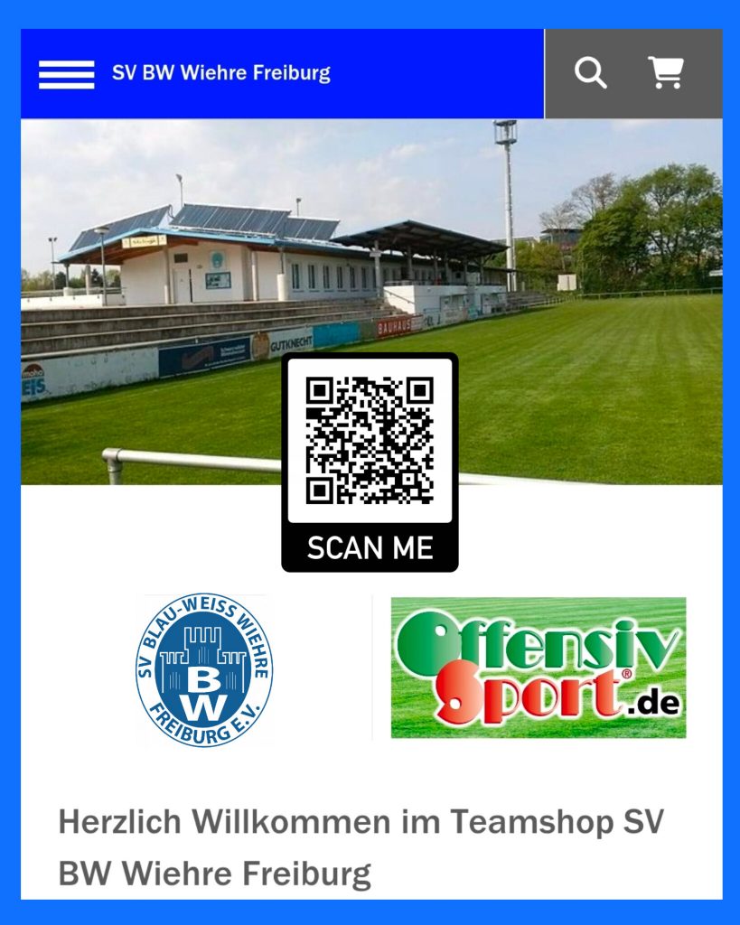 Im BWW-Shop gibt es alles, was man zum Kicken braucht. Mitglieder des SV Blau-Weiß Wiehre erhalten einen exklusiven Rabatt von 30%.