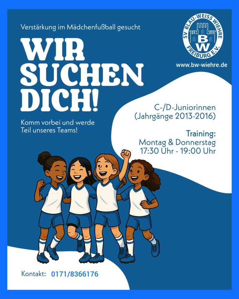 Die blau-weißen C-Juniorinnen suchen Verstärkung!